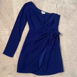 Superdown - One Sleeve Royal Blue Mini Dress